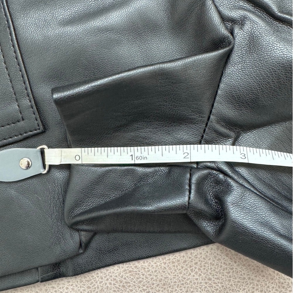Blank NYC Silent New York Vegan Leather Paperbag Shorts Black - Picture 12 of 12